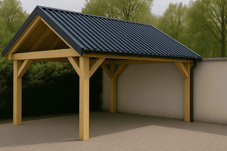 Carport mit Trapezblechdach