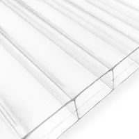 Bild einer Polycarbonat-Hohlkammerplatte in farbloser Ausführung