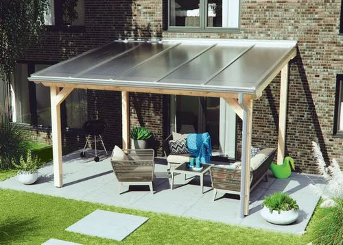 Terrassendach mit Holz-Unterkonstruktion