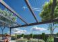 Preview: Terrassenüberdachung mit einer Eindeckung mit unserer Stegplatte Acryl 16/96 mm - VERTICA - klar - Breite 980 mm