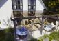 Preview: Terrassenüberdachung mit Dacheindeckung aus Stegplatte Polycarbonat 16 mm - bronze - Breite 1200 mm