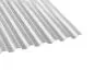 Preview: Polycarbonat Lichtplatte in Lichtgrau - Silbergrau - Profil 76/18 Spundwand (Trapez) in der Materialstärke 1,0 mm