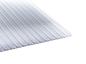 Preview: Freigestellte Stegplatte Polycarbonat 16 mm mit Fachwerkstruktur - klar - Breite 1200 mm