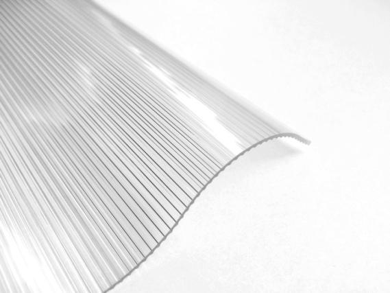 Preview: Lichtplatte Polycarbonat 76/18 Sinus 1,4 mm gerillt - klar - Die Elefantenplatte