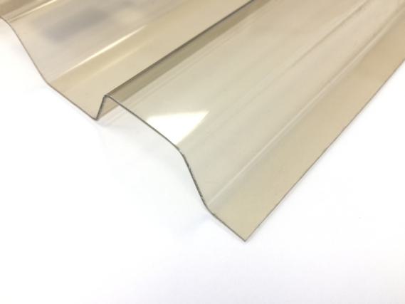 Preview: PVC-Lichtplatte Bronze 1,4mm 70/18 SPW