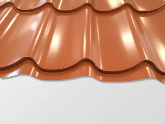 Preview: Pfannenblech Szafir® - RAL8004 Ziegelrot