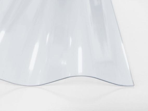 Preview: 1,2 mm Lichtplatte klar/bläulich, Sinusprofil 76/18 (Welle)