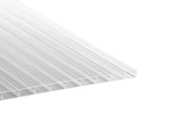 Stegplatte Polycarbonat 16 mm mit Breitkammer - klar - Breite 980 mm