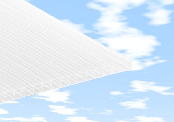 Preview: Stegplatte Polycarbonat POLYCLEAR 16 mm - opal - Breite 980 mm