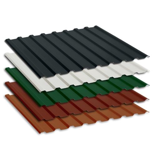 Das 0,50 mm starke Trapezblech im Profil T-20M/1100 ist in insgesamt 16 Farben lieferbar