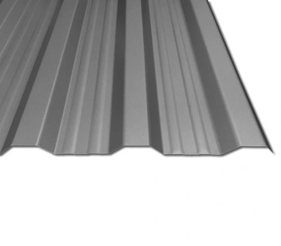 Preview: Sehr eleganter Grauton: RAL9007 Graualuminium oder auch Silber-Metallic - hier als Trapezblech T-18DR