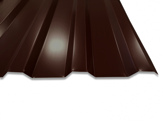 Preview: Das Profil T20M wird in der Farbe RAL8017 Schokobraun gern im Bereich von Wäldern und Gärten eingesetzt, da es hier besonders unauffällig ist.