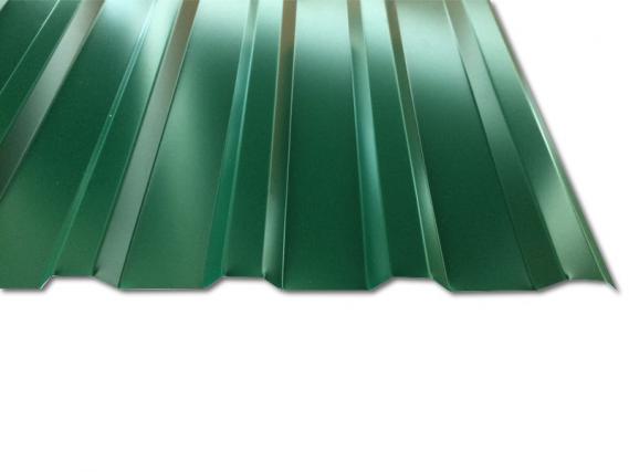 Preview: Nein! Unser Trapezblech T-20M in RAL6005 Moosgrün hat keinen Bewuchs! Auf den ersten Blick sieht es aber tatsächlich so aus.