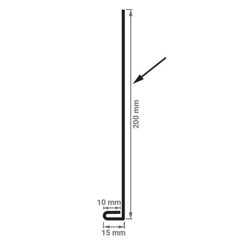 Preview: Querschnitt Rinneneinhang Traufe 15 x 200 mm
