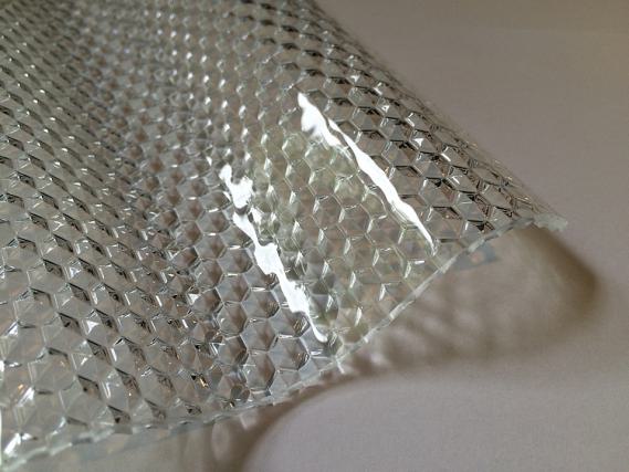 Preview: 76/18 Sinus mit Wabenstruktur im Sinusprofil Lichtplatte aus Acrylglas mit 3 mm Stärke