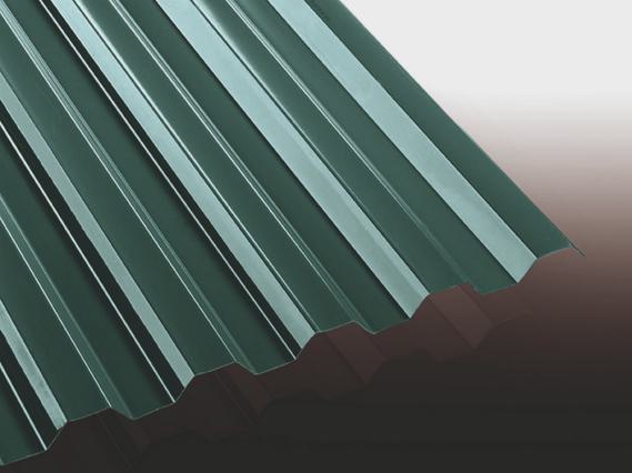Trapezplatte Polycarbonat 1,0 mm 76/18 Dunkelgrün