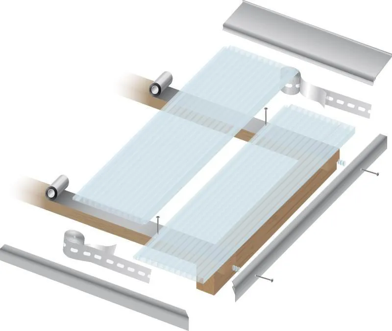 Montagebeispiel Easy-Klick Hohlkammerpaneele