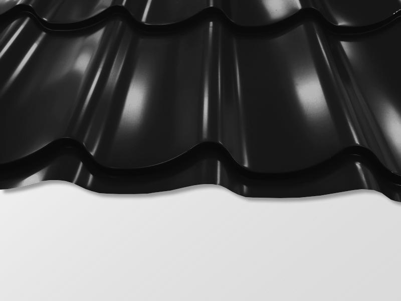 Pfannenblech Szafir® - RAL9005 Tiefschwarz