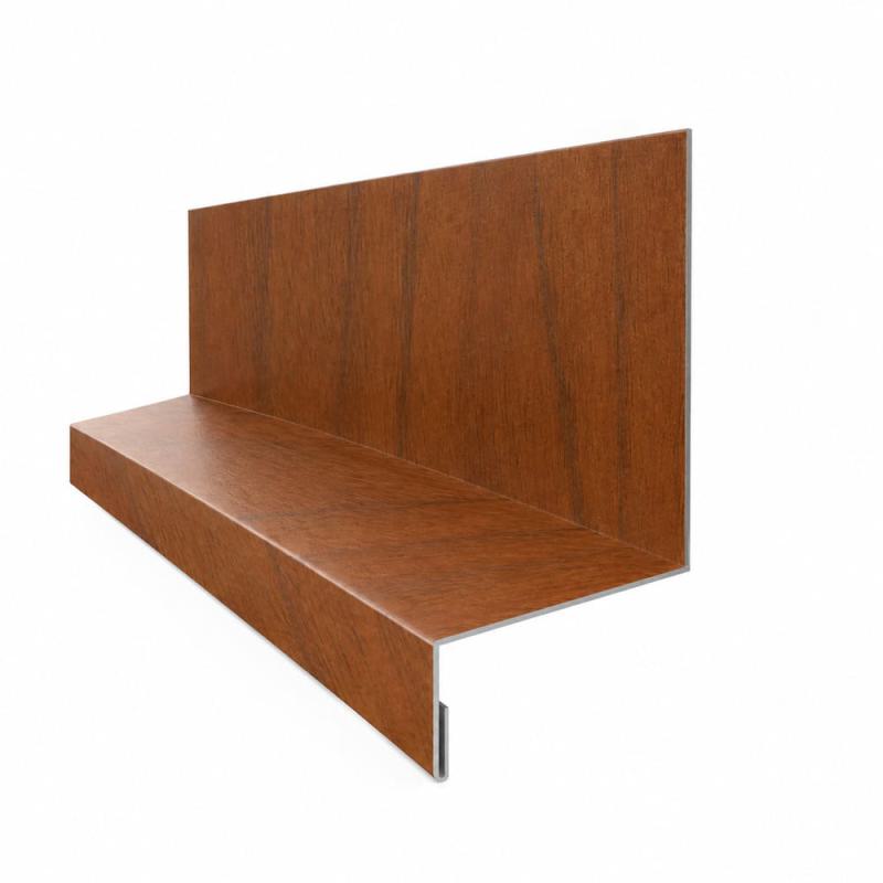 Großes Sockelprofil 20 x 40 mm in Golden Oak für Wandbleche