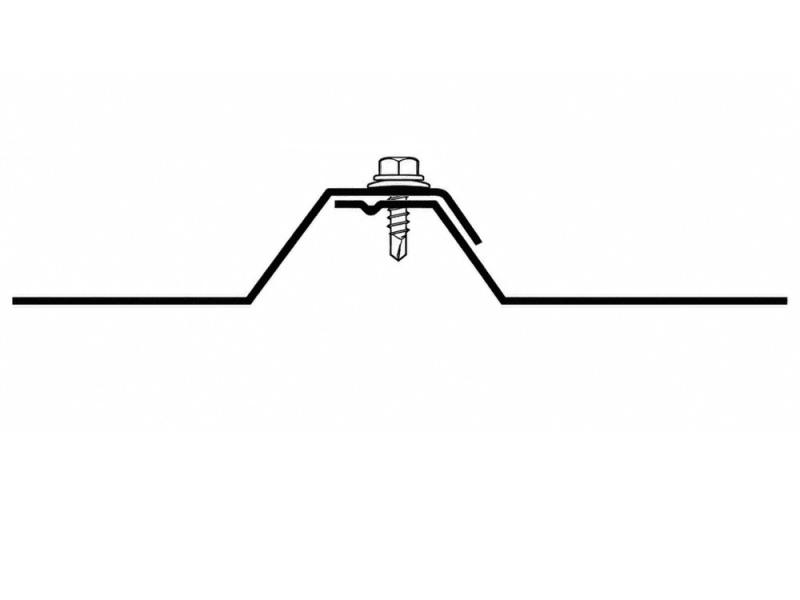 Trapezblechüberlappung mit 20mm Schraube