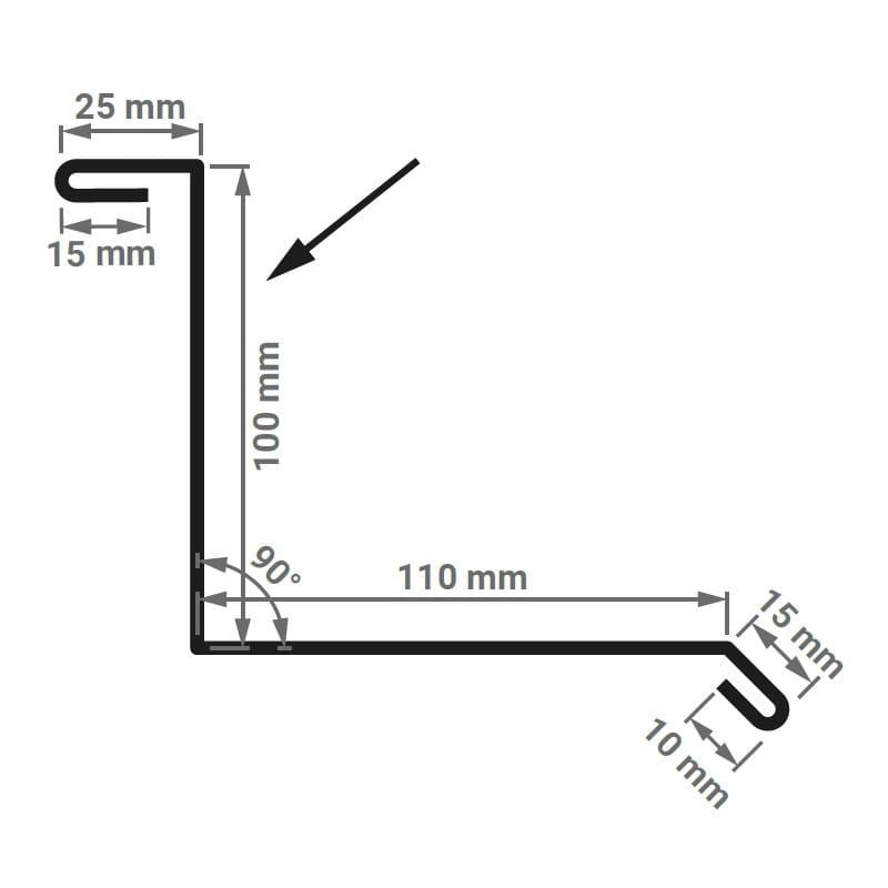 Querschnitt Wandanschluss Typ 1