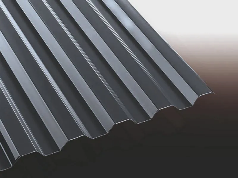 Trapezplatte Polycarbonat 1,0 mm 76/18 Dunkelgrau