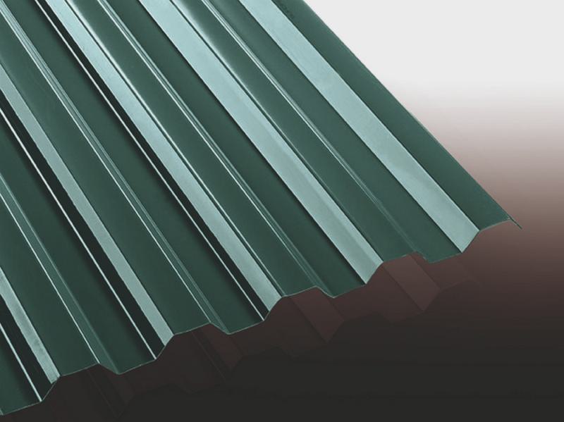 Trapezplatte Polycarbonat 1,0 mm 76/18 Dunkelgrün
