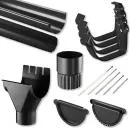 Dachrinnenset NIAGARA 50 µm Polyurethan-Beschichtung in RAL7016 Anthrazit inkl. Regenrinne, Fallrohr und Zubehör zur Montage