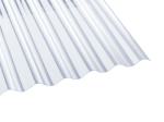 Lichtplatte PVC 76/18 Sinus 1,2 mm glatt - klar/bläulich