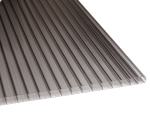 Stegplatte Polycarbonat POLYCLEAR 16 mm - anthrazit - Breite 1200 mm