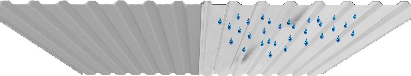 Trapezblech mit und ohne Vlies